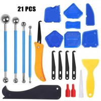 21 Pcs Caulking Tools Sealant Caulk Grout Remover 3 In 1 Caulking Finishing Tool Kit